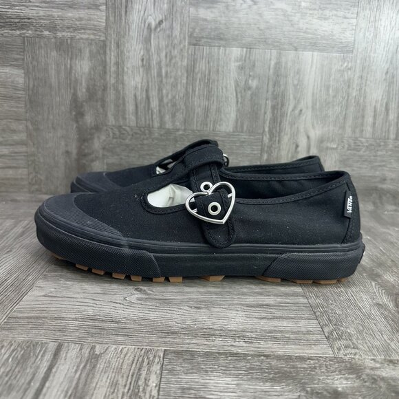 Vans Mary Jane Style 93 Women's size 7 Triple Black Shoes - Picture 2 of 8
